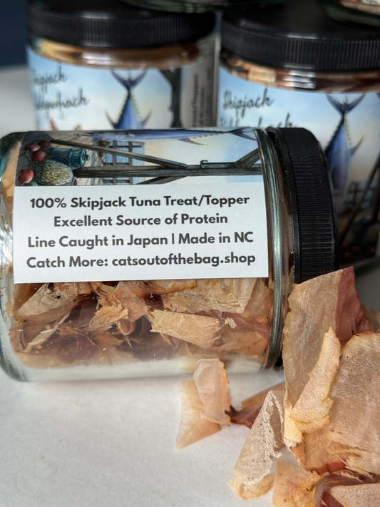 Skipjack Paddywhack - 100% Pure Bonito Flakes - High Protein Treat or Food Topper