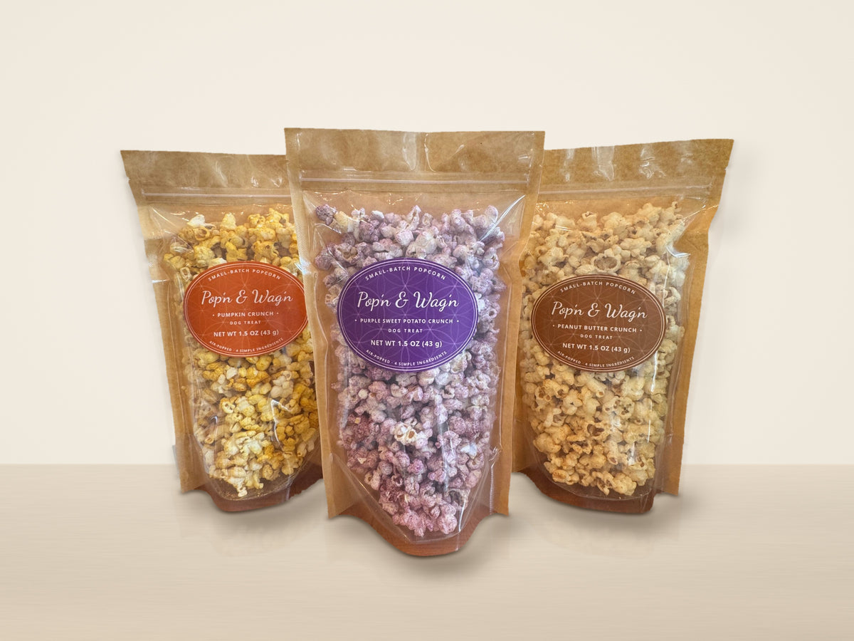 Pop'n & Wag'n popcorn treats for dogs